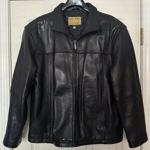 Boston Harbour Leather Men's Genuine New Zealand Lambskin Jacket Size Large L